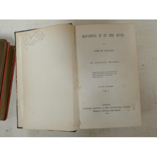 283 - MOODIE SUSANNA.  Roughing It in the Bush, or Life in Canada. 2 vols. Half dark calf, marbl... 