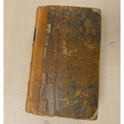 300 - Commonplace Book.  18th cent., closely written manuscript in thick 12mo vol. (6