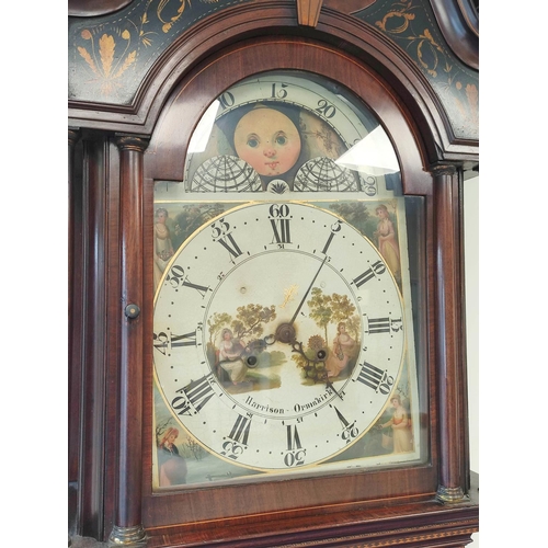 373 - Late 18th/early 19th century George III inlaid mahogany eight day longcase clock of large proportion... 