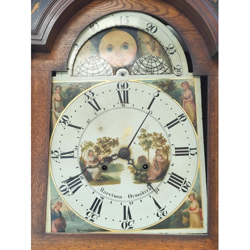 373 - Late 18th/early 19th century George III inlaid mahogany eight day longcase clock of large proportion... 