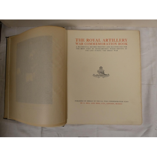 244 - THE ROYAL ARTILLERY.  War Commemoration Book. Tipped in col. plates & many other plate... 