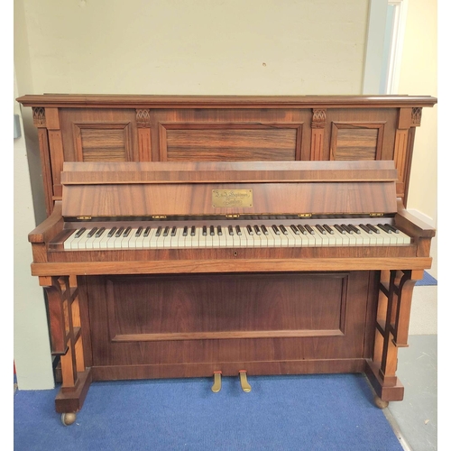 354 - 20th century upright piano by J & J Hopkinson of London H122cm W139cm D62cm.