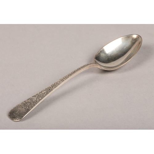 175 - Boxed set of silver tea spoons and sugar tongs, J. Cameron & Son Kilmarnock, Glasgow 1898