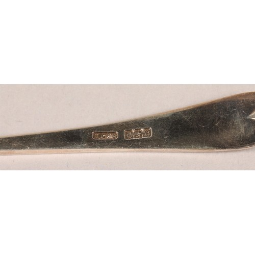 175 - Boxed set of silver tea spoons and sugar tongs, J. Cameron & Son Kilmarnock, Glasgow 1898