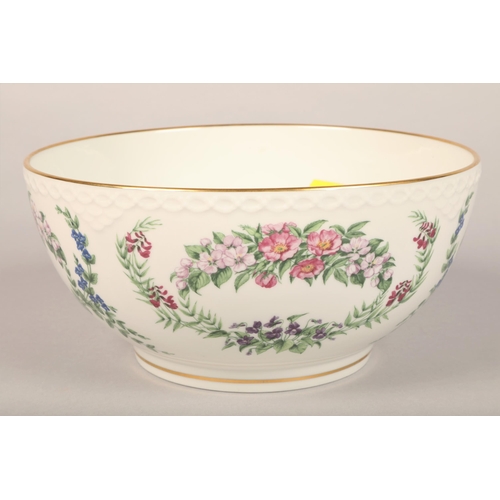 30 - Royal Copenhagen 'Flowers of Copenhagen' porcelain bowl; marks to base; 23.5cm diameter