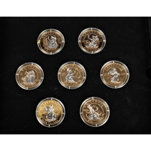 143 - Rule Britannia Seven Golden Majesty proof coin set in presentation box with certificate, limited edi... 