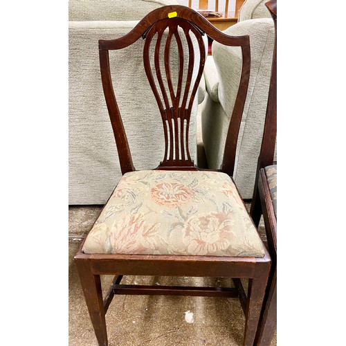 597 - Four various dining chairs (4)