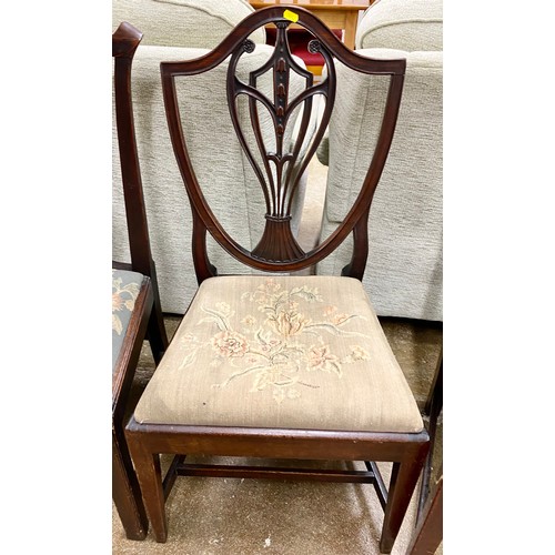 597 - Four various dining chairs (4)