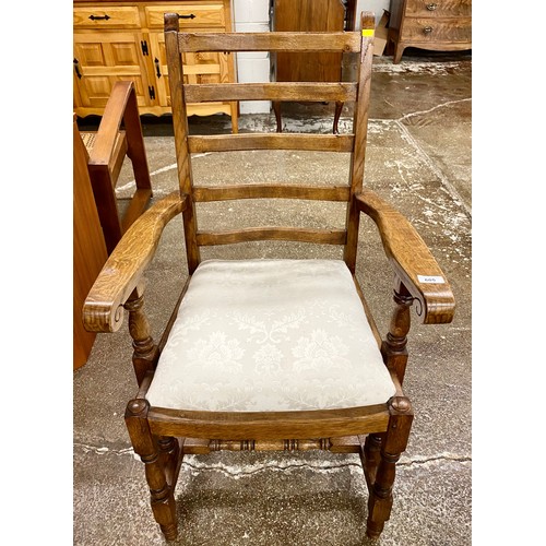 605 - Oak carver chair