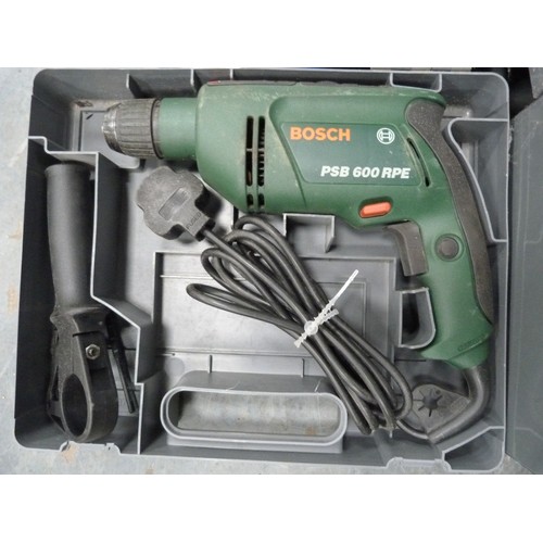 338A - Bosch hammer drill and a Bosch angle grinder.