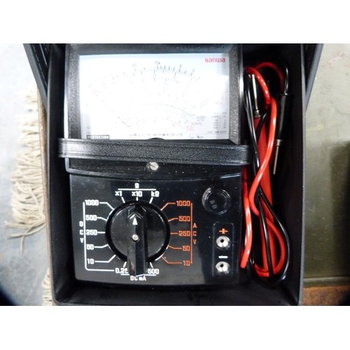 340A - Metal box containing spanners, hacksaws, hammers, tester, drill bits, etc.