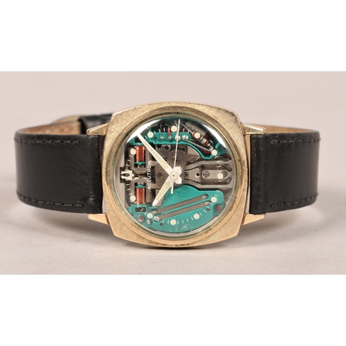 136 - Accutron Watch in red leather case