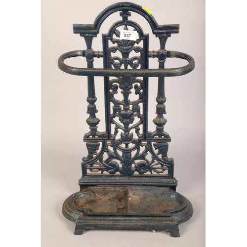 537 - Ornate metal umbrella stand