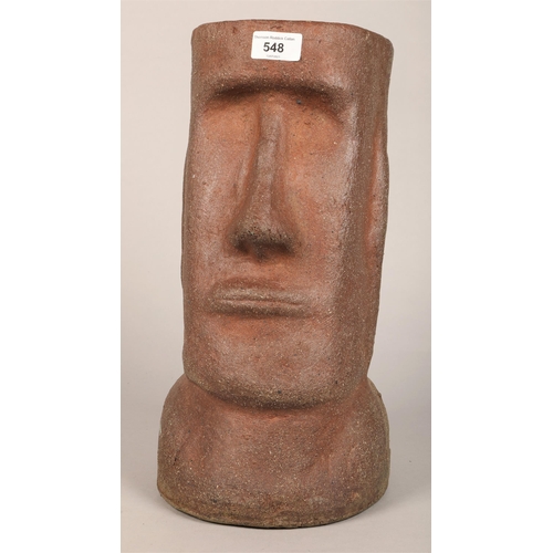 548 - Garden ornament Easter Island head, 38 cm high