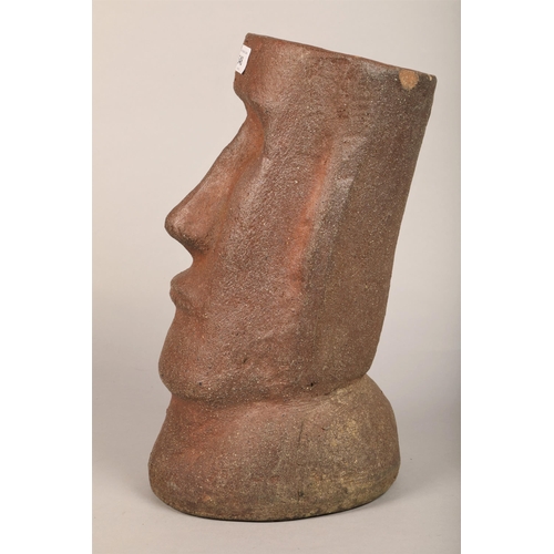 548 - Garden ornament Easter Island head, 38 cm high