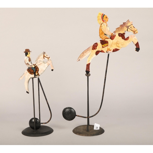 554 - Retro balancing horse toys (2)