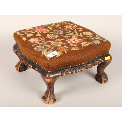 560 - Tapestry topped foot stall 