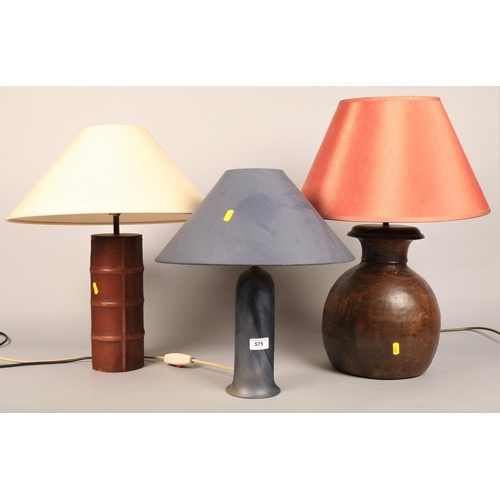 575 - Three various table lamps (3)