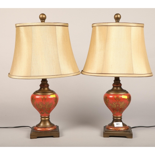 585 - Pair of contemporary table lamps (2)