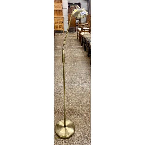 630 - Floor standing brass effect reading lamp