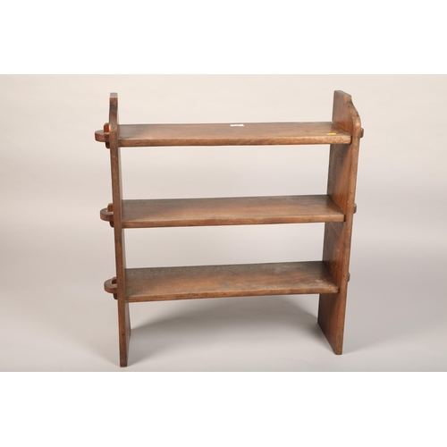 510 - Oak shelving unit 77cmh, 76cmw, 20cmd