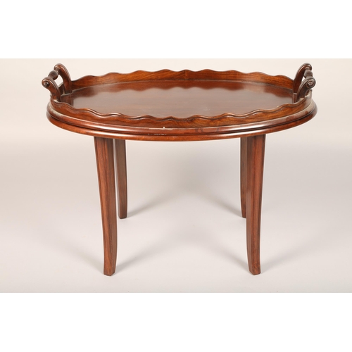 534 - Mahogany butlers tray table