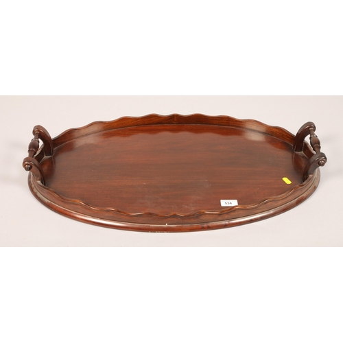 534 - Mahogany butlers tray table