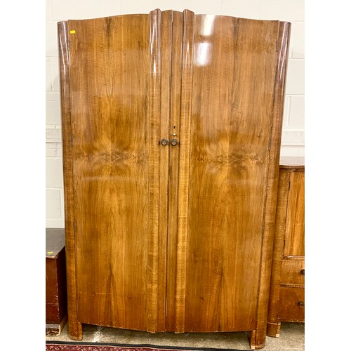 632 - Four piece 1930s Duffs of Lisburn bedroom suite, including, dressing chest with mirror, wardrobe, be... 