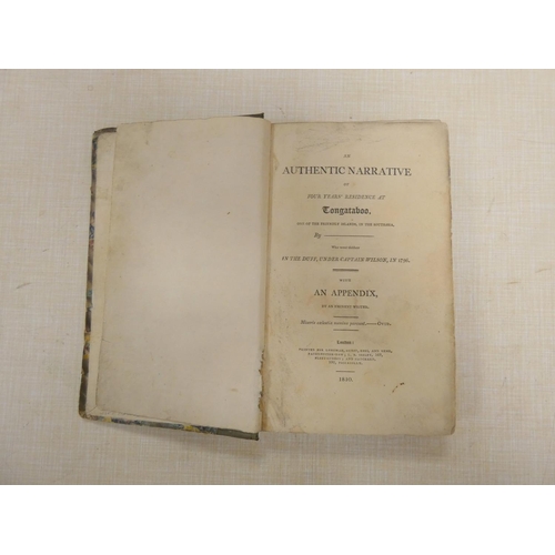 294 - (VASON GEORGE).  An Authentic Narrative of Four Years' Residence at Tongataboo, One of the... 