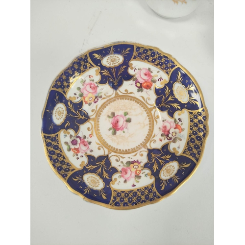 277 - Ridgeway china part porcelain tea set comprising a teapot, a biscuit plate, eight saucers and five c... 