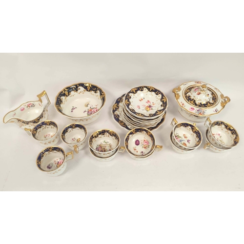 278 - Victorian part porcelain tea service comprising eight saucers, eight cups and three other cups etc, ... 