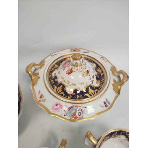 278 - Victorian part porcelain tea service comprising eight saucers, eight cups and three other cups etc, ... 