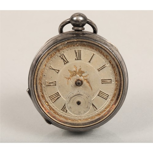 43 - John Forrest London 'chronometer maker to the admiralty' silver pocket watch with white metal pocket... 