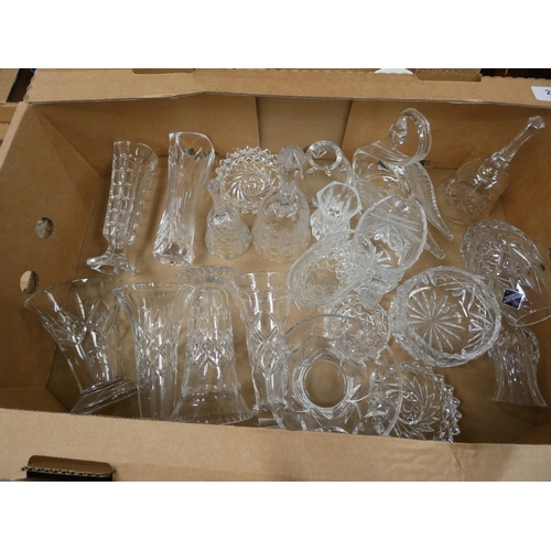 454 - Collection of Edinburgh Crystal and other crystal jugs, vases, etc.