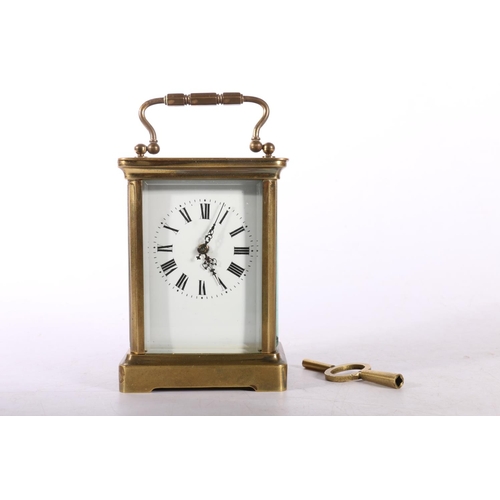 26A - Antique brass carriage clock.