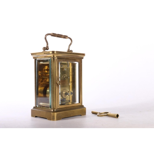 26A - Antique brass carriage clock.