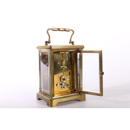 26C - Antique French brass carriage clock.