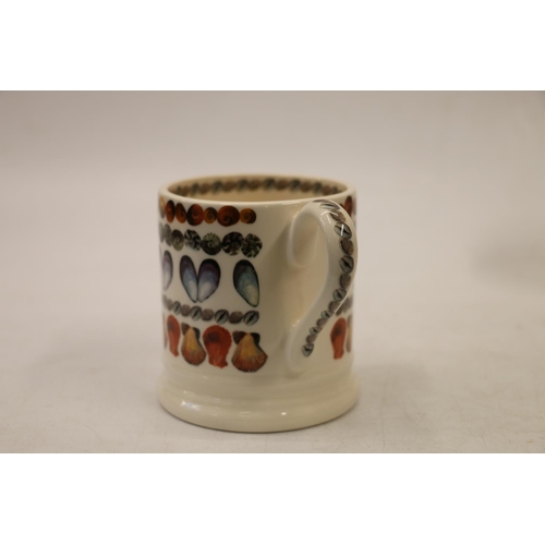 5 - Emma Bridgewater three shellfish pattern mugs.