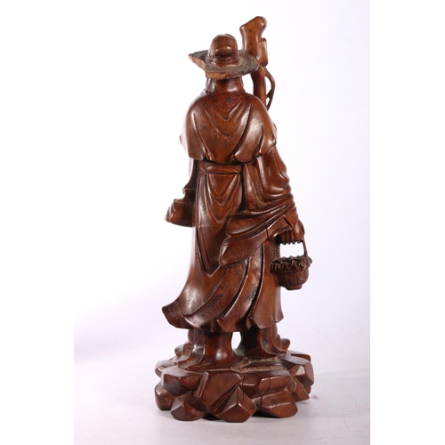 50C - Chinese carved wooden figures.