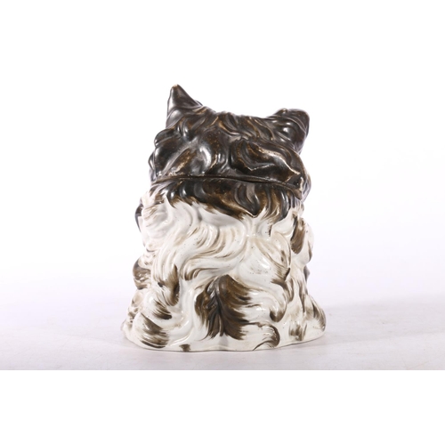 50F - Novelty tobacco jar in the form of a dog.