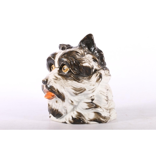 50F - Novelty tobacco jar in the form of a dog.