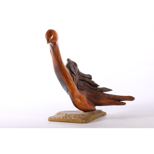 50G - Wooden bird sculpture by Jim Brown.