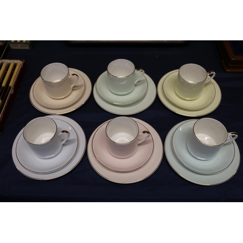 51 - Six Royal Grafton coffee cups, with saucers and side plates.