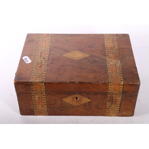 112 - Inlaid hinged box.