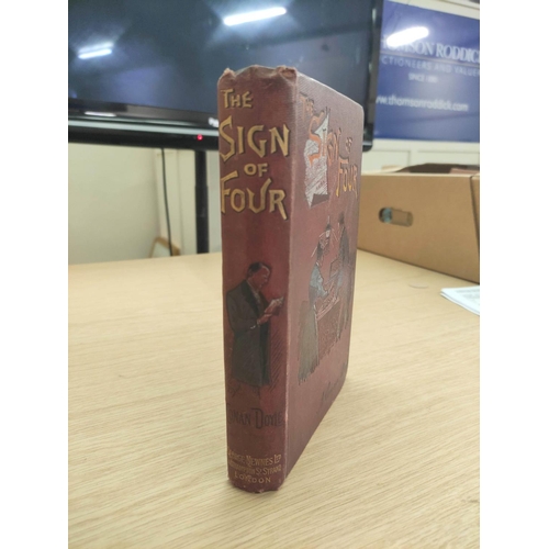 51 - CONAN DOYLE A.  The Sign of Four. Orig. dark red pict. cloth, rubbing & wear. 2nd ed.,... 