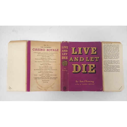 98 - FLEMING IAN.  Live and Let Die. Orig. dark cloth with gilt coin device in unclipped d.w. 1st. state ... 