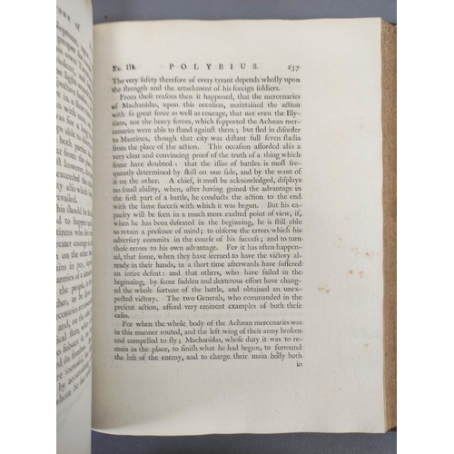 43 - HAMPTON MR (Trans).  The General History of Polybius in Five Books. 2 vols. Quarto. Reback... 