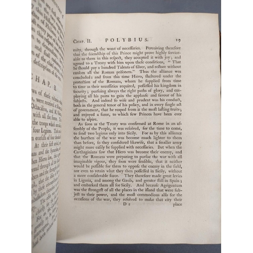 43 - HAMPTON MR (Trans).  The General History of Polybius in Five Books. 2 vols. Quarto. Reback... 