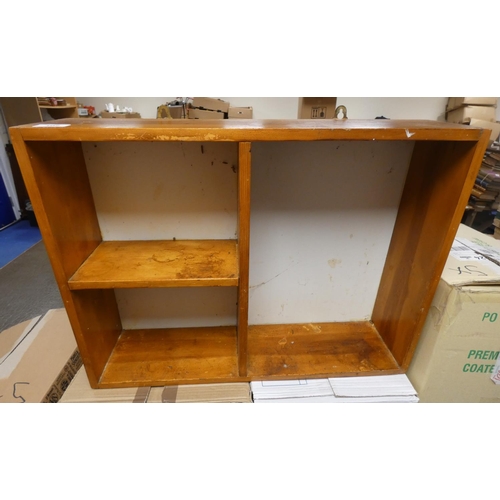 102 - Small set of pine shelves.