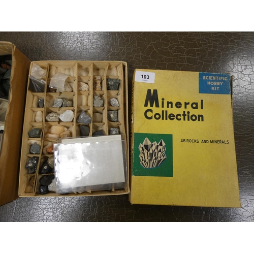 103 - Mineral and rock specimen collection.